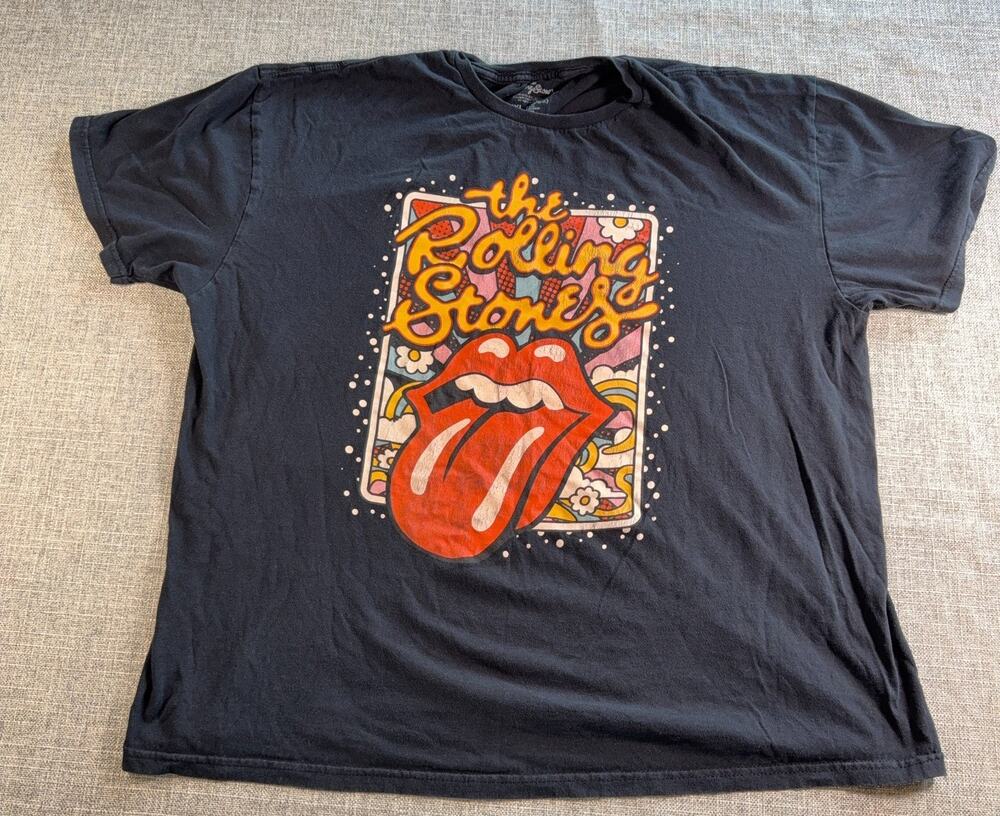 Rolling Stones T Shirt Mens XXL 2022 Tongue Graphic Rock Band Tee + Bonus 2nd